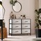 Sorbus 6 Drawers Dresser- Storage Unit with Steel Frame, Wood Top, Fabric Bins - for Bedroom, Closet, Office and more